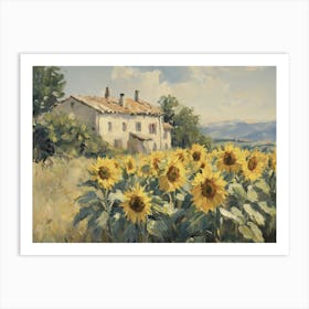 Sunflowers In The Field Art Print