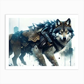 Wolf In The City 1 Art Print