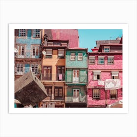 Messy Houses In Porto Art Print