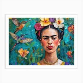 Contemporary Artwork Inspired By Frida Kahlo 2 Art Print