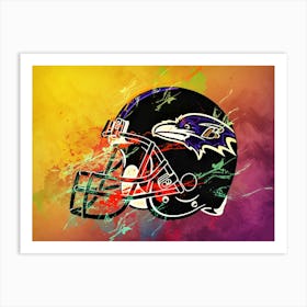 Baltimore Ravens Helmet Abstract Art Print