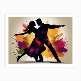 Salsa Dancers Art Print