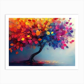 Colorful Tree 3 Art Print