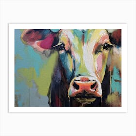 Colorful Cow Art Print