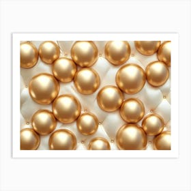 Gold Spheres 1 Art Print