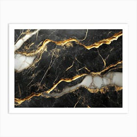 Marble And Gold Art Print