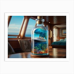 4default Luxury Cruise Ship In A Bottle High Detail Sharp Focus 0 Art Print