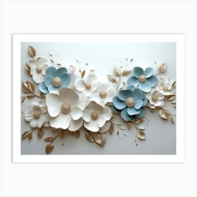 Paper Flower Wall Art 27 Art Print