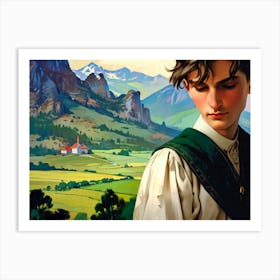 Boy In The Green Cloak Art Print