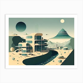 Futuristic City 38 Art Print