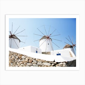 Mykonos Windmills Art Print