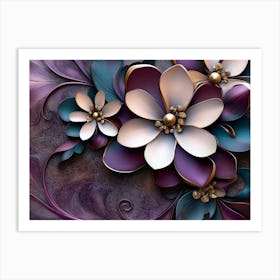 Purple Flowers 1 Art Print