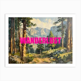  Pink Wanderlust Poster Vintage Woods 4 Art Print