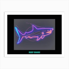 Neon White Tip Reef Shark 1 Poster Art Print