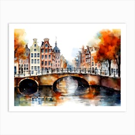 Beautiful Amsterdam Canals Art Print