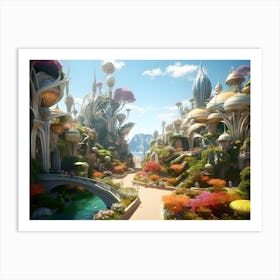 Fairytale City 1 Art Print