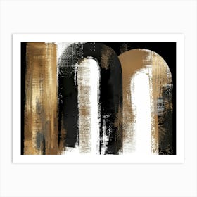 Gold And Black 83 Art Print