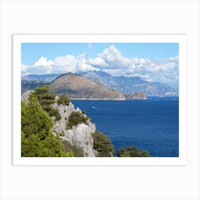 Mare E Montagna - Anton Maliar art photo Italy Italian photography travel mountains sky water green blue Art Print