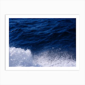 Water Splashes White Blue Sea Foam italy italia italian photo photography art travel Art Print