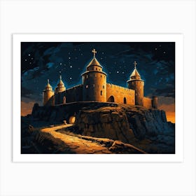 Castle At Night 5 Art Print