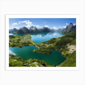 Lake In The Mountains 1 Art Print