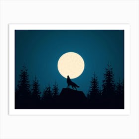 Howling Wolf 2 Art Print