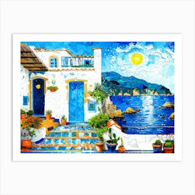 Seaside Rendezvous - Azure Vacay Art Print