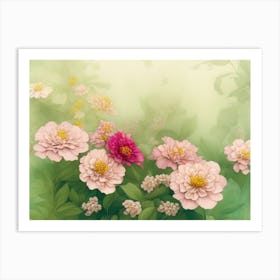 Flowers In The Garden 2 Art Print