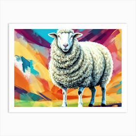 Sheep In The Field Art Print