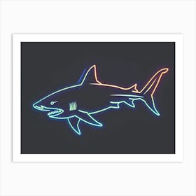 Neon Blacktip Reef Shark 4 Art Print