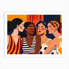 Illustration Of A Group Of Women 3 Art Print