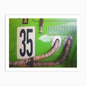 Green Race Car Art Print