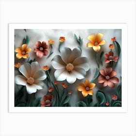 Flowers On The Wall 2 Art Print