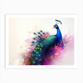 Peacock Abstract Art Print