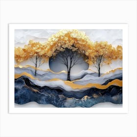 3d Modern Landscape 5 Art Print