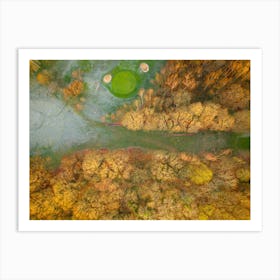 Aerial View Of A Golf Course Art Print