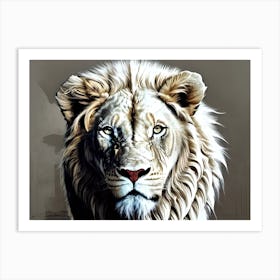 Lion art 77 Art Print