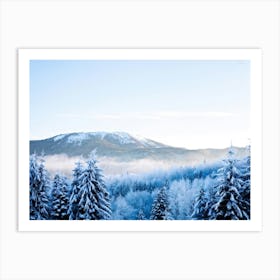 An Abstract Winter Landscape Under A Bright Sunny Sky Freshly Fallen Snow Draping White Iced Trees 2 1 Art Print