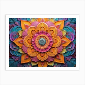 Psychedelic Mandala Art Print