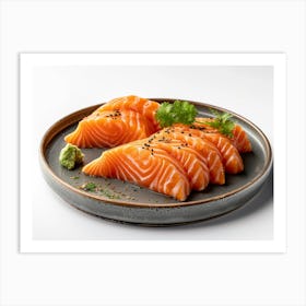 Salmon On A Plate 5 Art Print