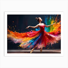 Colorful Dancer Art Print