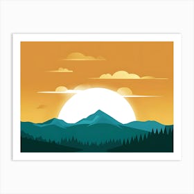 Sunset In The Mountains 106 Art Print