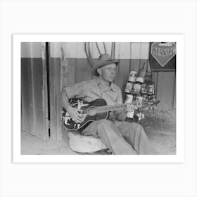 Untitled Photo, Possibly Related To Farm Boy Playing Guitar In Front Of The Filling Station And Garage, Pie Town, Ne Art Print
