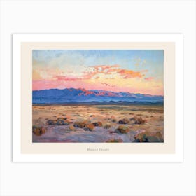 Western Sunset Landscapes Mojave Desert Nevada 1 Poster Art Print