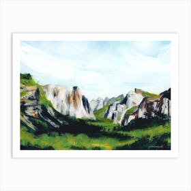 Yosemite California In Summer Landscape Art Print