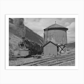 Untitled Photo, Possibly Related To Narrow Gauge Railway Yards, Train And Water Tank At Telluride, Colorado By Art Print