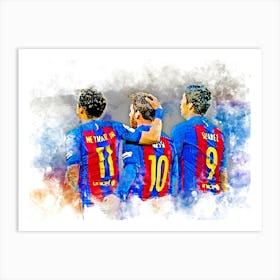 Messi Neymar Suarez 1 Art Print