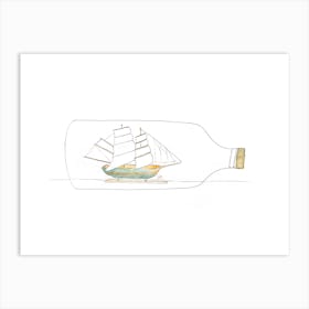 Ship In Bottle Art Print