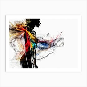 Silhouette Of A Woman 3 Art Print