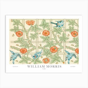 William Morris Prints Birds Trellis Original Landscapes Landscape Botanical Vintage Art Print